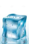 Transparent Blue Ice Cube